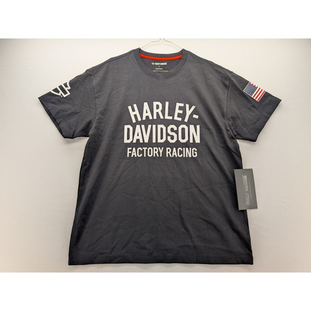 NWT Harley Davidson Unisex Factory Racing Fast Johnnie Tee in Black size Medium
